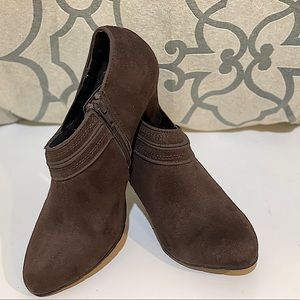 Women’s Suede Boots Side Zipper Stiletto Heel Fashion Ankle Booties